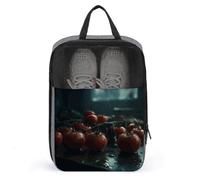 Shoe Bags Shoe Organizer with Handle Travel Bags Water The Tomatoes Printed Travel Storage Pouch for Travel And Storage, style, One Size, Shoe Bags