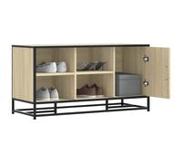 (sonoma oak) vidaXL Shoe Bench Brown Oak 100x40x53.5 cm Engineered Wood and Metal bench