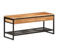 Shoe Bench 110x35x45 cm Solid Wood Acacia and Iron