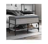 Shoe bench 82x42x45 cm Grey Sonoma engineered wood and metal, dark grey cushion