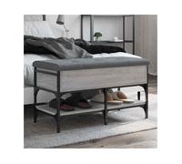 Shoe bench 82x42x45 cm Grey Sonoma engineered wood and metal, dark grey cushion