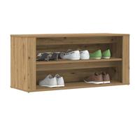 Shoe Bench Artisan Oak 100x35x45cm Engineered Wood Entryway Storage Seat 2-Tier
