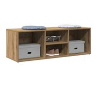 Shoe Bench Artisan Oak 105x35x35cm Engineered Wood Narrow Hallway Seat for Entry
