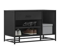 Shoe Bench Entryway Bench Hallway Shoe Rack Engineered Wood and Metal vidaXL