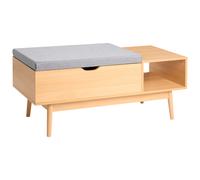 Beliani Shoe Bench BOURKE Light Brown, Brown