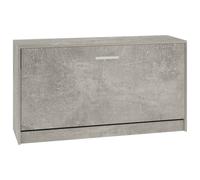 Shoe Bench Concrete Grey Engineered Wood Hall Storage Cabinet Rack vidaXL