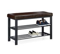 Shoe bench Entryway Seat Easy Assembly Shoe Storage Bench Padded Shoe Rack
