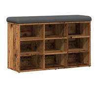 Shoe Bench Entryway Storage Bench Hallway Shoe Rack Engineered Wood vidaXL