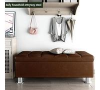 Shoe Bench,footstool,Bed End Bench,Faux Leather Storage Ottoman Bench Tufted Foot Rest Stool,Stool with Trim for Living Bed Room Large Storage Space,15.7/31.4/39.3x15.7x15.7 Inches