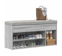 Shoe Bench Grey Sonoma 102x30.5x45cm Engineered Wood Storage Seat Hallway Bench
