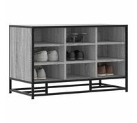 (grey sonoma) vidaXL Shoe Bench Sonoma Oak 84x40x53.5 cm Engineered Wood and Metal bench