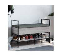 Shoe bench Grey Sonoma 85.5x42x57.5cm Engineered wood & metal, Dark grey Cushion