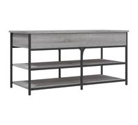 vidaXL Shoe Bench Grey Sonoma 100x42.5x50 cm Engineered Wood
