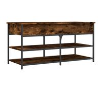 Shoe Bench Hall Cabinet Storage Smoked Oak Engineered Wood vidaXL