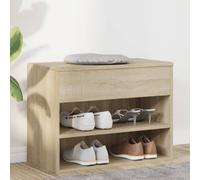 vidaXL Shoe Bench Sonoma Oak Chipboard Shoe Organiser Cabinet Rack Hall Bench