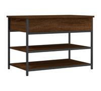 Shoe Bench Hallway Cabinet Storage Brown Oak Engineered Wood vidaXL