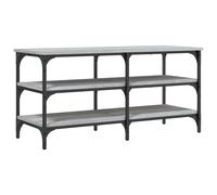 vidaXL Shoe Bench Grey Sonoma 100x38.5x49 cm Engineered Wood