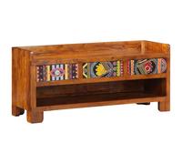 Shoe Bench Honey Brown 100x35x45cm Acacia Solid Wood 3-Drawer Storage Seat Entry