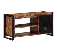 Shoe Bench Multicoloured Solid Wood Reclaimed Wood 100 x 40 x 50 cm with Storage Space and Seat for Hallway Hallway Living Room Practical Wardrobe Bench with Robust Design