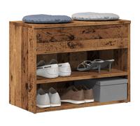 (old wood) vidaXL Shoe Bench Hallway Bench Seat Shoe Organiser Shoe Rack Engineered Wood