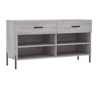 vidaXL Shoe Bench Grey Sonoma 102x35x55 cm Engineered Wood, Grey