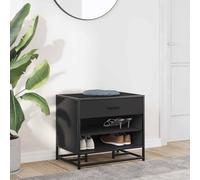 Shoe Bench Entryway Bench Hallway Shoe Rack Engineered Wood and Metal vidaXL