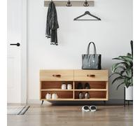 Shoe Bench Sonoma Oak 102x35x55 cm Engineered Wood Berkfield Home Brown One Size
