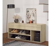 Shoe Bench Sonoma Oak 105x30x45 cm Engineered Wood