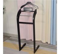 Shoe Bench,Valet Stand Organizer with Tie Belt Hooks,Shoe Rack,and Suit Hanger Tray-Solid Wood Clothes Storage Solution for Bedroom or Closet