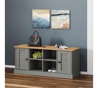 (grey) vidaXL Shoe Bench Storage Bench Shoe Storage Cupboard VIGO Solid Wood Pine