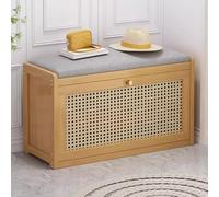 Shoe Bench with Cushion, Shoe Rack, Small Shoe Storage Bench, Shoe Cabinet with Flip Drawers for Entryway Hallway Front Door(Brown,27.55x9.84x17.71in)