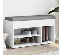 Shoe Bench with Cushion Storage Bench with Padded Seat Shelves Footwear Unit