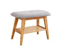 Shoe Bench with Seat, Shoe Bench, Sturdy Bamboo Shoe Rack Bench, Shoe Rack Bench Entryway, 80kg Load Capacity, 2-Tier Shoe Storage Rack, for Hallway, Bedroom : 53/84CMx30CMx45CM