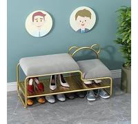 Shoe bench with storage compartment for the entryway, 61 x 33 x 46 cm, shoe changing stool, shoe storage bench - ideal for entryway, bedroom, living room, hallway, garage, wardrobe
