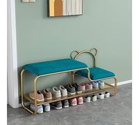 Shoe bench with storage compartment for the entryway, 79 x 33 x 46 cm, shoe rack, shoe storage bench - ideal for entryway, bedroom, living room, hallway, garage, wardrobe