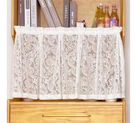 Shoe & Bookcase Closet Door Curtain with Track Rail - Dustproof Cabinet Curtains for Wardrobes, Bookshelves & Storage Shelves - Breathable Fabric for Easy Airflow