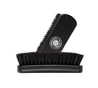 Shoe Brush - 100% Horsehair Shoe Brush - Concaved Handle for Premium Grip (Black)