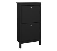 Madrid Shoe Cabinet 2 flap doors Matt Black, none