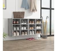 Shoe cabinet 2pcs Grey Sonoma 52.5x30x50cm Engineered Wood Wall or Floor 12slots