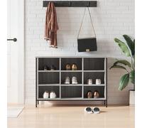Shoe Cabinet 9-Compartment Grey Sonoma 100x35x70 cm Engineered Wood Sturdy Bench