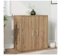 Shoe Cabinet Artisan Oak 32x35x70cm Engineered Wood 2-Door Compact Storage Entry