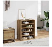 Shoe Cabinet Artisan Oak 60x35x70cm Engineered Wood 5-Shelf 2-Door Indoor Urban