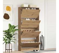 Shoe Cabinet with 4 Flip-Drawers Shoe Storage Shelf Shoe Rack Cupboard vidaXL