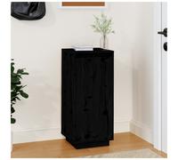 Shoe cabinet Black 35x35x80 cm Solid Pinewood Untreated Wall-attach HallwayShelf