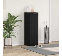 Shoe cabinet Black Oak 29.5x35x101cm Engineered Wood 5-Shelf Slim Entryway Tall