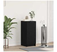 vidaXL Shoe Cabinet Black Oak 29.5 x 35 x 70 cm Engineered Wood