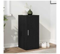 Shoe cabinet Black Oak 32x35x70cm Engineered Wood 5-Shelf 2-Door Compact Indoor