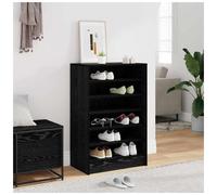 vidaXL Shoe Cabinet Black Oak 60 x 35 x 92 cm Engineered Wood