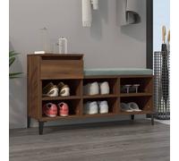 Shoe Cabinet Brown Oak 102x36x60 cm Engineered Wood