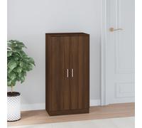 Shoe Cabinet Brown Oak 55x35x108 cm Engineered Wood & Aluminium 7-Tier Storage